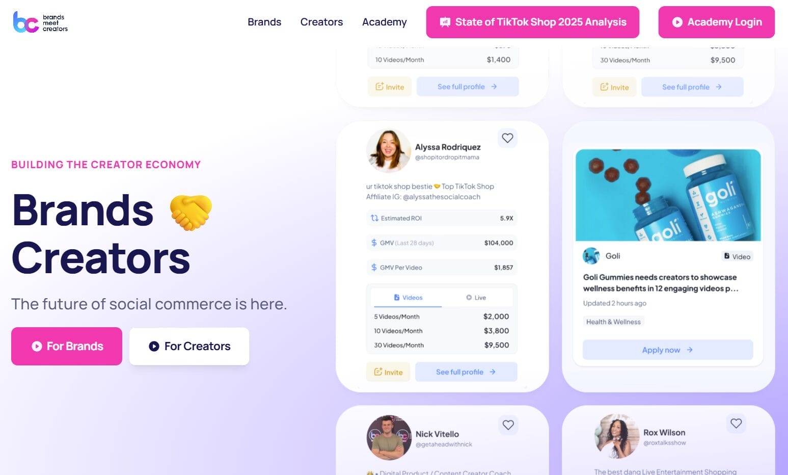 Find Paid UGC collaborations at Brand meets Creators